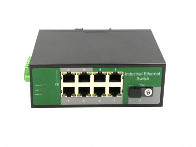 鋼合金工業(yè)級百兆1光8電SFP交換機(jī)