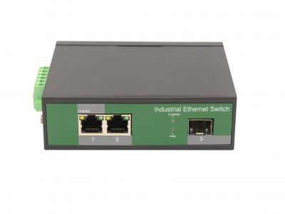 鋼合金工業(yè)級(jí)百兆1光2電SFP交換機(jī)